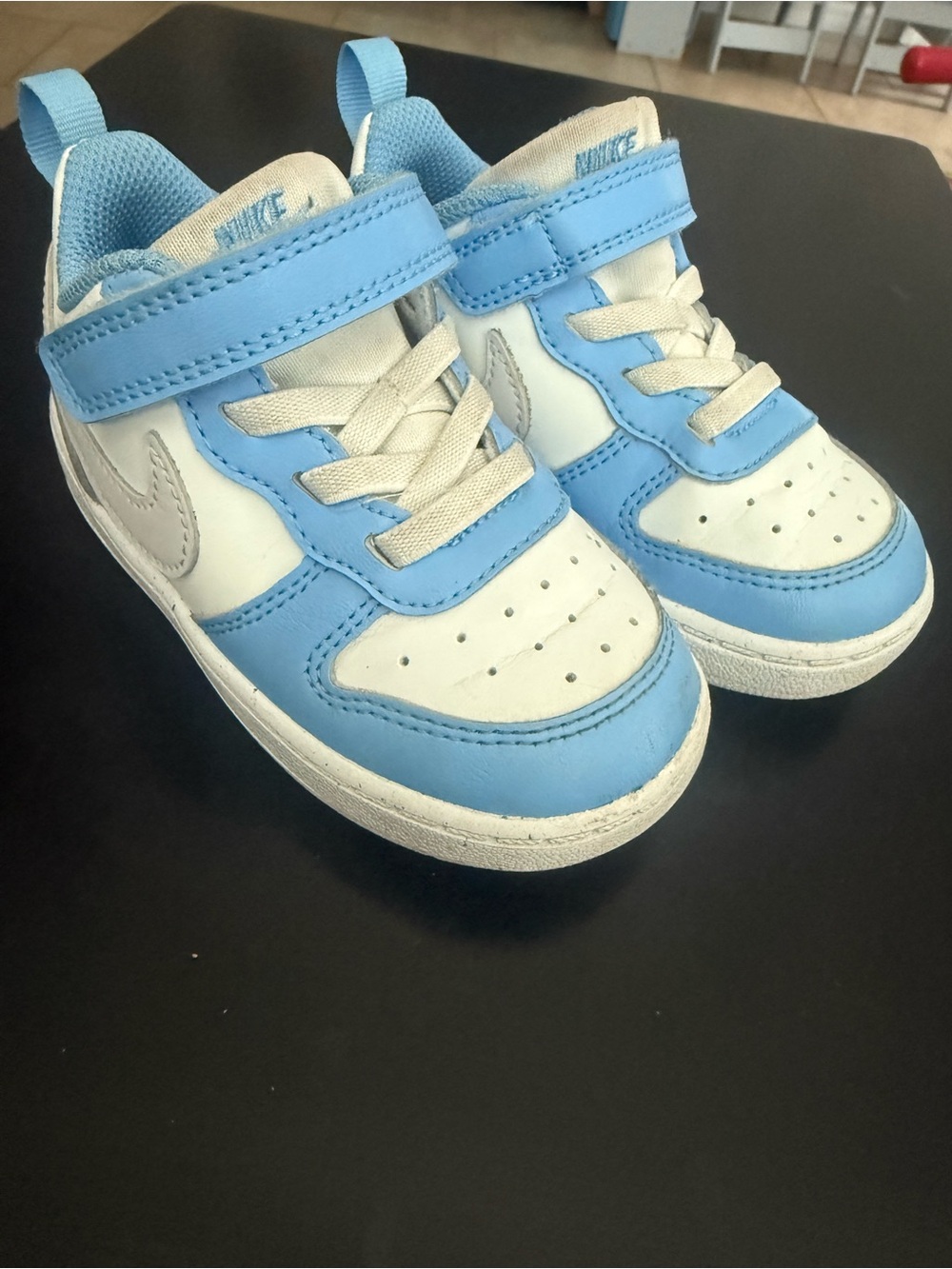 Nike Toddler Court Borough Low Recraft Shoes White University Blue Size 7C